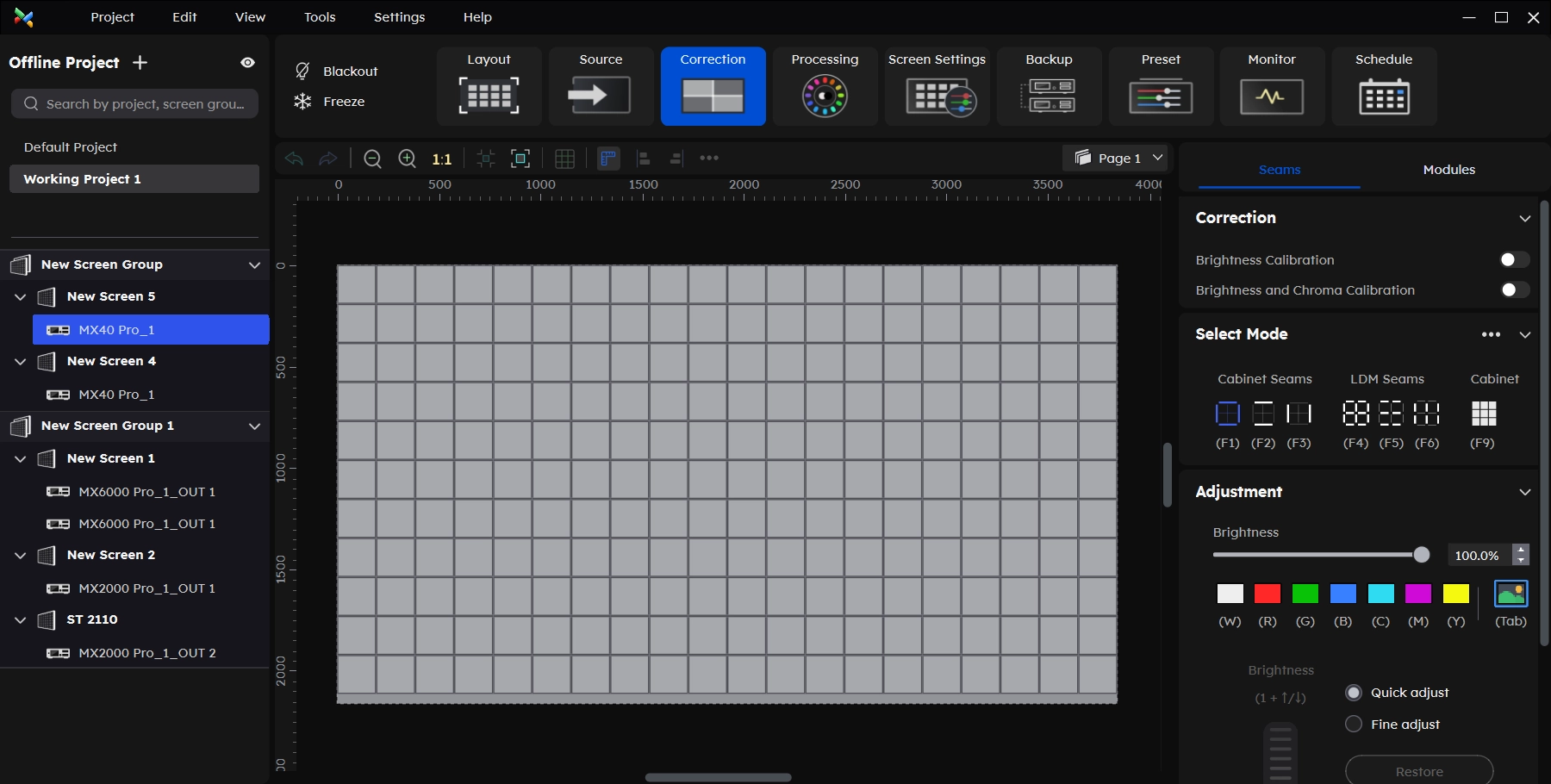 Color Correction Interface Correction Interface | COEX Wiki